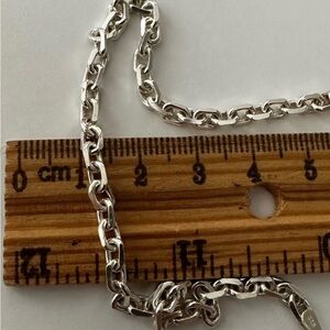925 Silver necklace 3mm 21.75 inches unisex link chain
